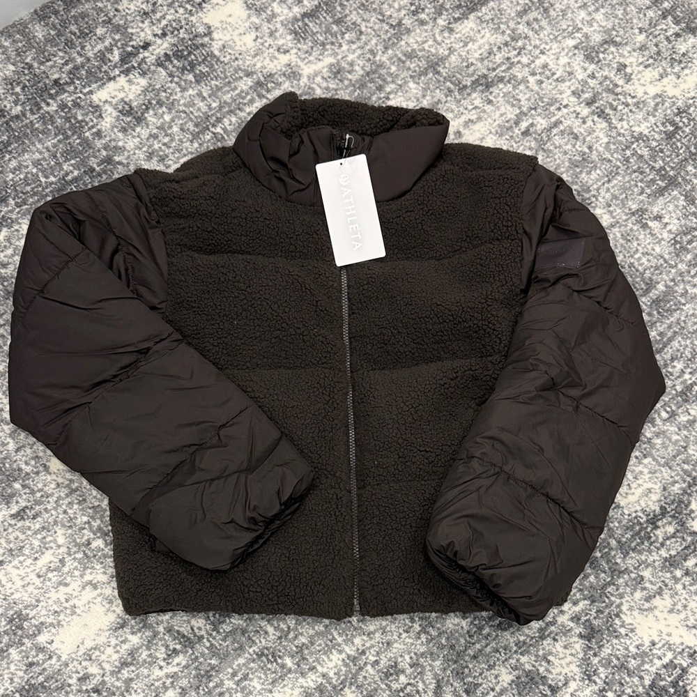Athleta Dark Brown Puffer Jacket